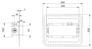 Villeroy & Boch Universal-Einbaukörper Universal Taps&Fittings 280x226x25mm – Bild 2