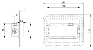 Villeroy & Boch Universal-Einbaukörper Universal Taps&Fittings 280x226x25mm – Bild 3