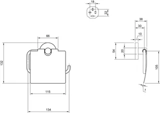 Villeroy & Boch Toilettenpapierhalter mit Deckel Elements - Tender 134x38x132mm Chrom – Bild 2