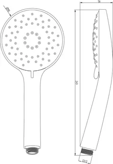 Villeroy & Boch Handbrause m drei Strahlarten Universal Showers 110x250x56mm Ru. Chrom – Bild 2