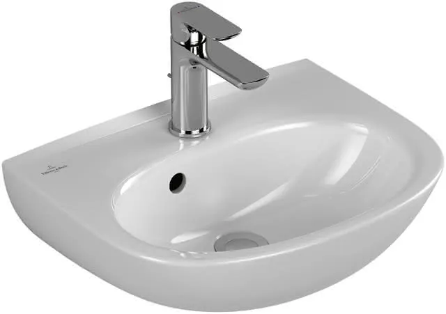 Villeroy & Boch Handwaschbecken O.novo 450x360mm Oval 1HL. ohne Überlauf Weiß Alpin