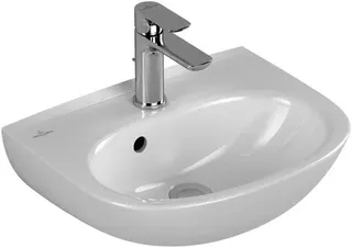 VB Handwaschbecken O.novo 450x360mm Oval 1HL. ohne Überlauf Weiß Alpin