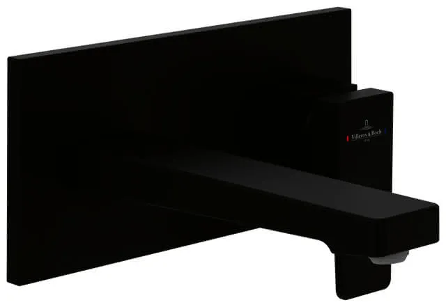 Villeroy & Boch EH-Waschtisch-Arm. Archit.Square 230x110x224 mm m Push-Open-Ablgarn. Matt Black