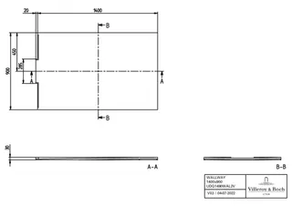 Villeroy & Boch Duschwanne Wallway 1400x900x30mm re-eckig Flächenbündiger Einbau Stone White – Bild 2
