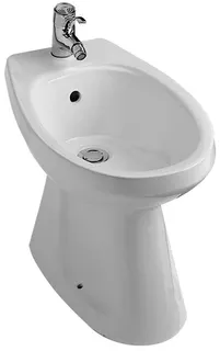VB Bidet Saval 2.0 370x575mm mit Überlauf bodenstehend Weiß Alpin