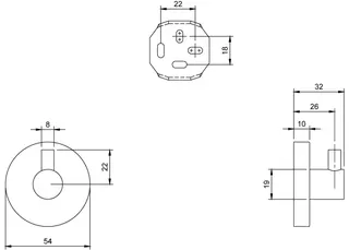 Villeroy & Boch Handtuchhaken Elements - Tender 54x32x54mm Chrom – Bild 3
