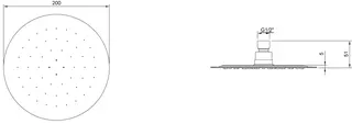 Villeroy & Boch Regenbrause Universal Showers TVC000401200 200x51x200mm Rund Chrom – Bild 2