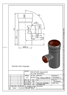 LORO-X RED-ABZWEIG 87 GRAD DN 80/50 – Bild 2
