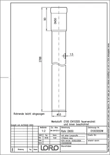 LORO-X ROHR M.LANGMU.2750 MM DN 50 – Bild 2