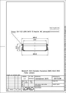 LORO-X DICHTELEMENT NBR DN 70 – Bild 2