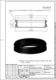 LORO-X DICHTELEMENT NBR DN 100 – Bild 2