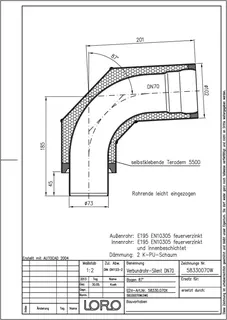 LORO-VERBUNDROHR-BOGEN SILENT 87 GR. DN 70 – Bild 2