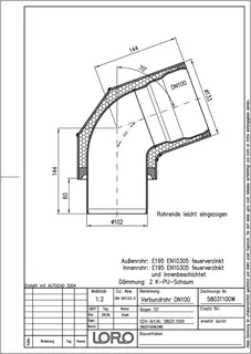 LORO-VERBUNDROHR-BOGEN 70 GR.DN 100 – Bild 2
