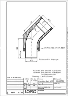LORO-VERBUNDROHR-BOGEN SILENT 45 GR. DN 70 – Bild 2