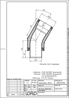 LORO-VERBUNDROHR-BOGEN 30 GR.DN 70 – Bild 2