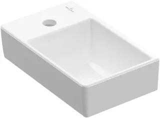 ARTO-Handwaschbecken eckig 360x220mm Becken rechts 1HL oÜL unterbaufähig weiß – Bild 2