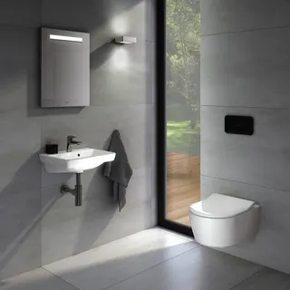 ARTO-Waschtisch eckig 650x470mm 1HL m ÜL CeramicPlus unterbaufähig weiß – Bild 2