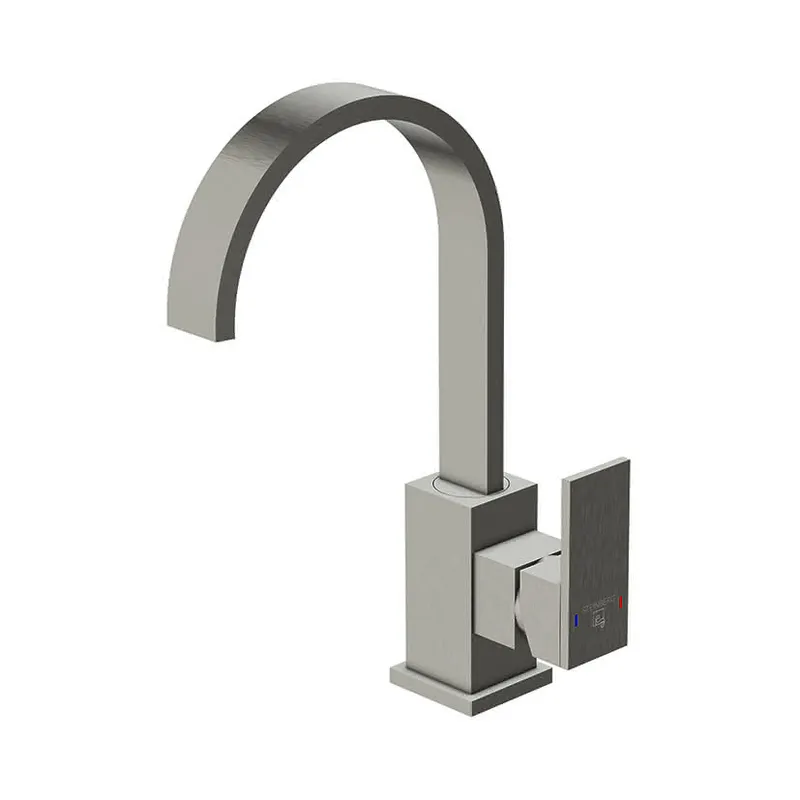 Steinberg Waschtisch-EHM mit Ablaufgarnitur 135 1501 BN, brushed nickel