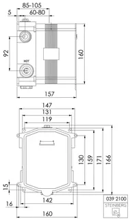 Steinberg Unterputz Einbaukörper pushtronic EHM 039 2100, push EHM – Bild 2
