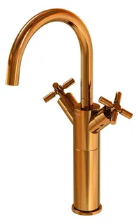Steinberg Waschtisch-Zweigriffarmatur mit Ablaufgarn. 250 1550 RG, rose gold