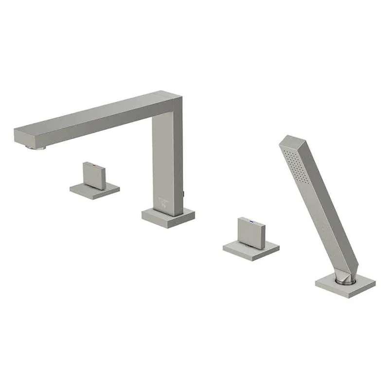 Steinberg 4-Loch Wannenrand-Armatur 160 2402 BN, brushed nickel
