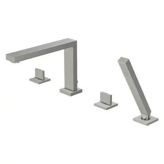 Steinberg 4-Loch Wannenrand-Armatur 160 2402 BN, brushed nickel