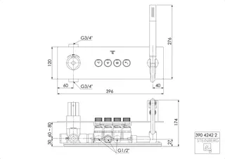 Steinberg Unterputz-Thermostat 390 4242 2, chrom