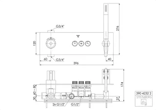 Steinberg Unterputz-Thermostat 390 4232 2, chrom