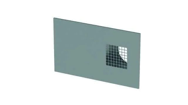 Zehnder Kombi-Außenwandgitter ComfoEdge Dupla DN125, Außenluft links, Edelstahloptik