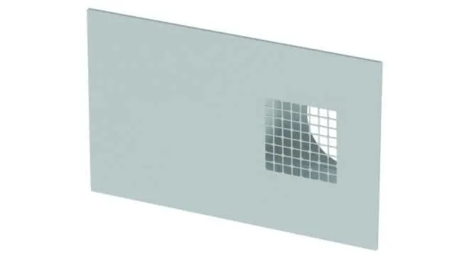 Zehnder Kombi-Außenwandgitter ComfoEdge Dupla DN160, Außenluft links, Edelstahloptik