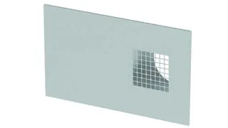 Zehnder Kombi-Außenwandgitter ComfoEdge Dupla DN160, Außenluft links, Edelstahloptik