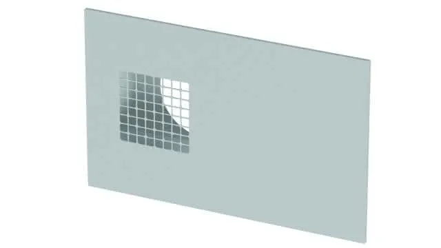 Zehnder Kombi-Außenwandgitter ComfoEdge Dupla DN160, Außenluft rechts, Edelstahloptik