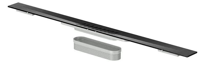ACO ShowerDrain S+ Duschprofil 1000x55/ black/ Stripes