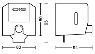 CWS Dusch- und Seifenspender 200 ml ohne Schloss, HxBxT 95x80x94, weiß – Bild 2
