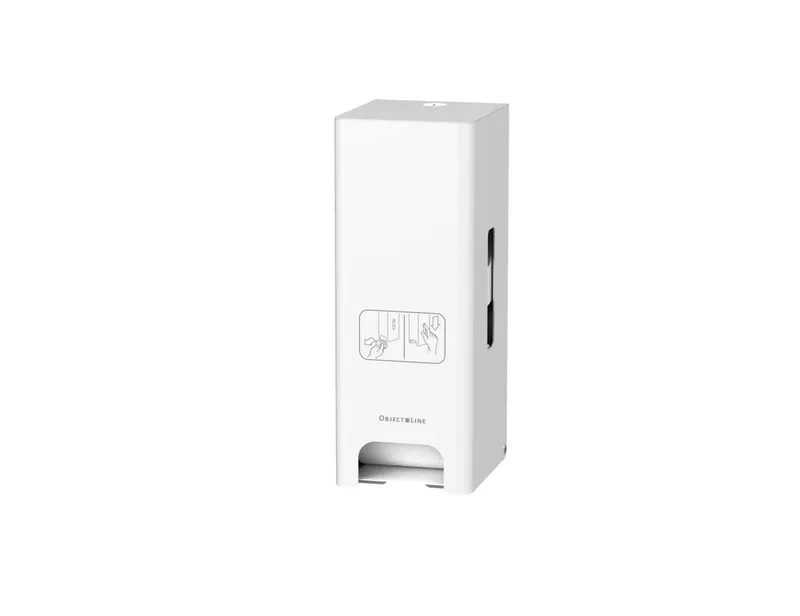 CWS ObjectLine Toilettenpapierspender 2 Rollen, Edelstahl weiß RAL 9003
