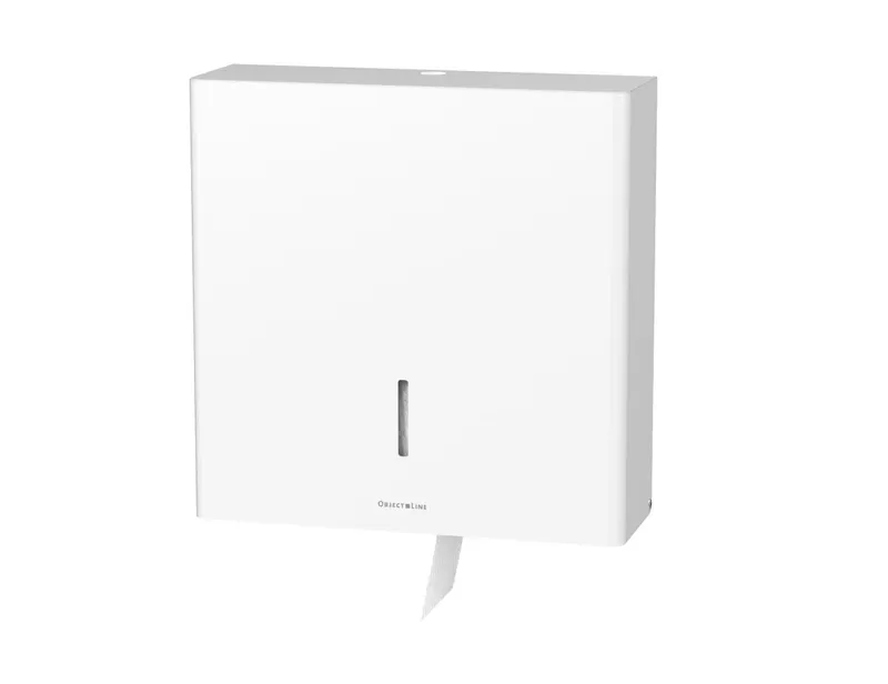 CWS ObjectLine Toilettenpapierspender Großrollen, Edelstahl weiß 9003