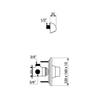 KD DU-Mischbatterie TEMPOMIX UP dicht Set 2/2 ROUND (f.790BOX)
