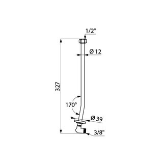KD Spülrohr G1/2 TEMPOSTOP TEMPOSOFT 2 für FINO Urinal – Bild 2