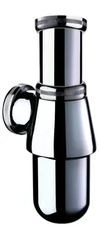 KD Flaschensiphon G1 1/4 Abl. hori. D32 mm Messing verchromt