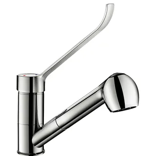 KD EHM med. Bereich Schwenkauslauf H105mm, Auszugbr.,Hygienehebel