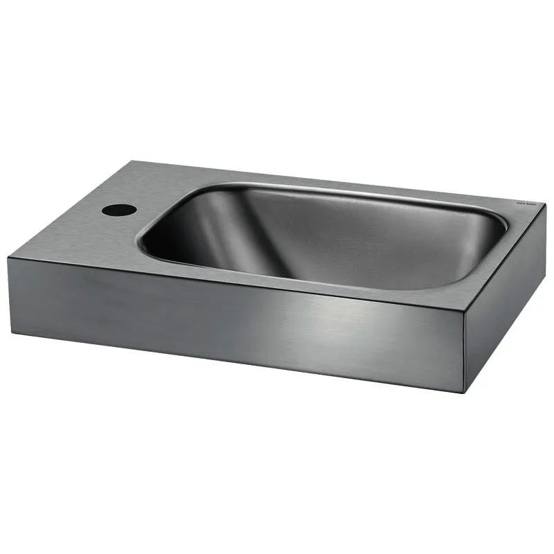 KD Waschtisch LAVANDO Hahnloch D35 links ohne Überlauf Edst. 1.4301 sat.