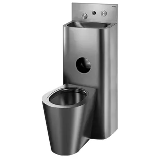 KD Gefängniskombi KOMPACT TC Waschtisch WC bodenst.mi. Edst.1.4301 sat
