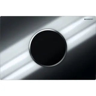 Geberit Sigma10 WC-Strg. elektron.Spül, Batt. 2-M-Sp., auto./bl/BT, hgl.verchr./chrm