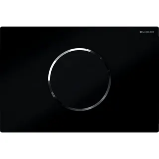 Geberit Sigma10 WC-Strg. elektron.Spül, Batt. 2-M-Sp., auto./bl/BT, schw/hgl.verchr.