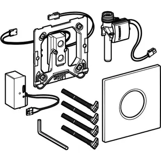 Geberit Typ 01 UR-Strg., elektron. Spülausl. Netzbetrieb, mattchrom lackiert, Etc. – Bild 3