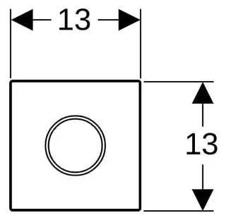 Geberit Typ 10 UR-Strg., elektron. Spülausl. Batterie, chrma l., Etc./ hgl.verchr. – Bild 2