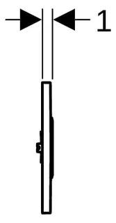 Geberit Typ 10 UR-Strg., elektron. Spülausl. Batterie, chrma l., Etc./ hgl.verchr. – Bild 3