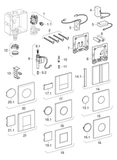 Geberit Typ 30 UR-Strg., elektron. Spülausl. Batterie, schwarz matt – Bild 4