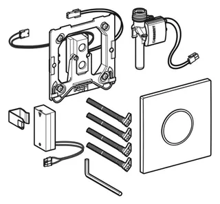 Geberit Typ 10 UR-Strg., elektron. Spülausl. Batterie, chrma l., Etc./ hgl.verchr. – Bild 5
