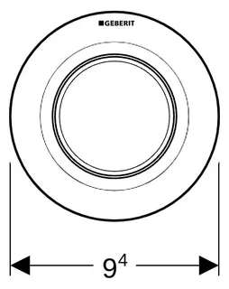Geberit Typ 01 Fernbetätigung, pneumatisch 1-Mengen-Sp., UP-Drücker, chrma l., Etc – Bild 2
